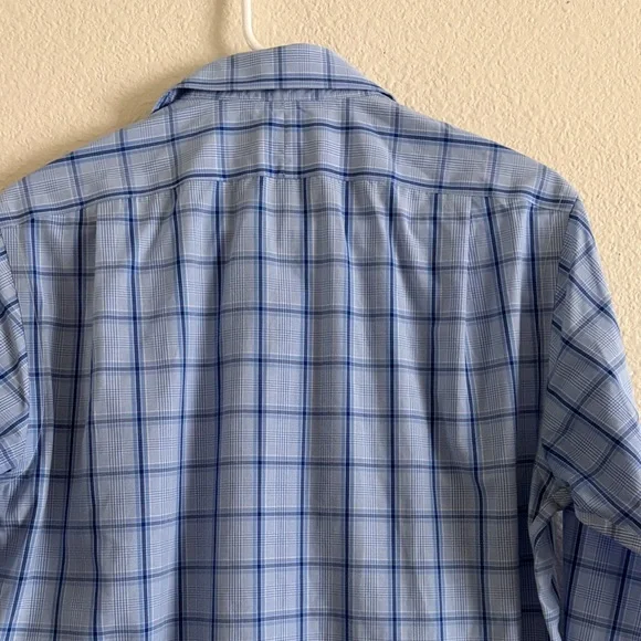 Polo Ralph Lauren Men’s Slim Fit Dress Shirt blue check Sz 32/33 - Picture 6 of 8